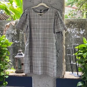 Zara black and white dress